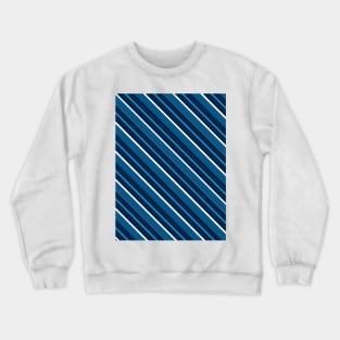 Repp Tie Pattern No. 8 (Diagonal Blue Stripes) Crewneck Sweatshirt